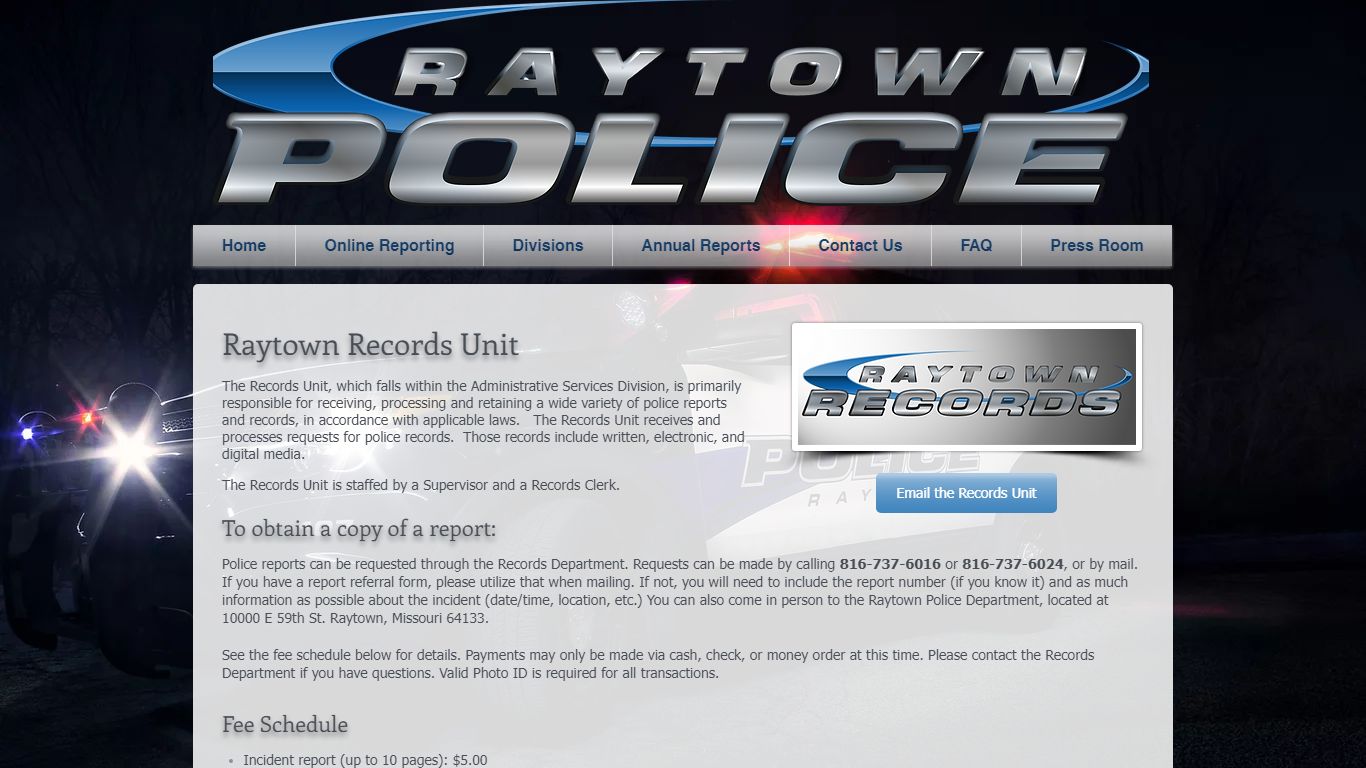 Records | Raytown Police